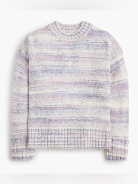 J. Crew Multicolor Pastel Striped Crewneck Sweater